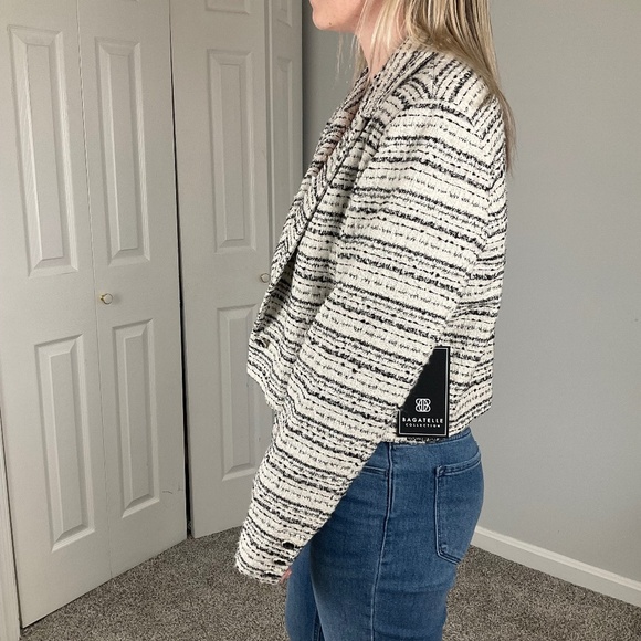 NWT Bagatelle Cropped Tweed Blazer - Picture 3 of 6